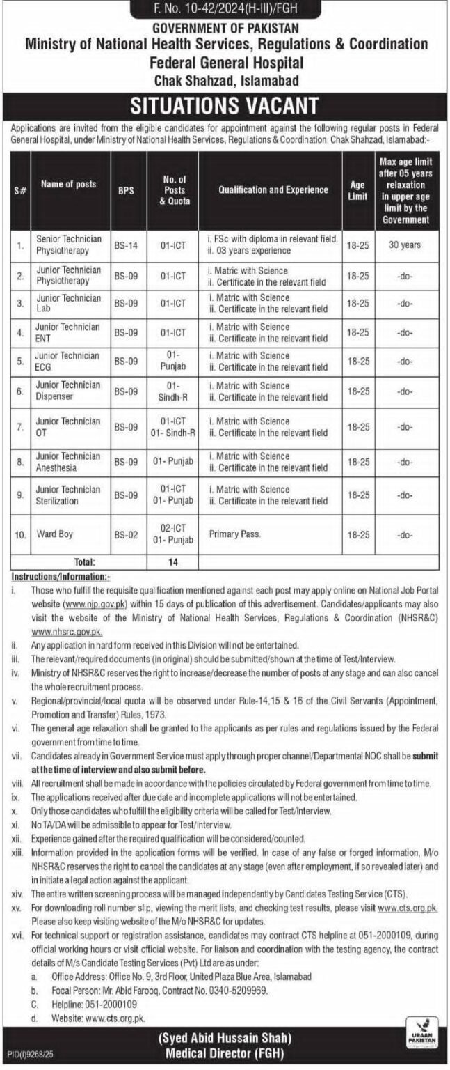 federal-general-hospital-islamabad-announces-new-jobs-vacancies-for